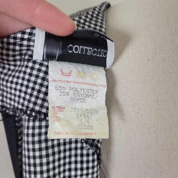 90's Gingham Mini Dress high neck sleeveless checkered plaid modest back zipper - Picture 10 of 11